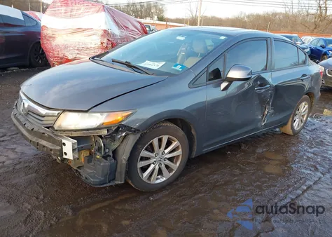 2012 Honda Civic Ex-L z USA, uszkodzony, nr VIN 2HGFB2F9XCH322815